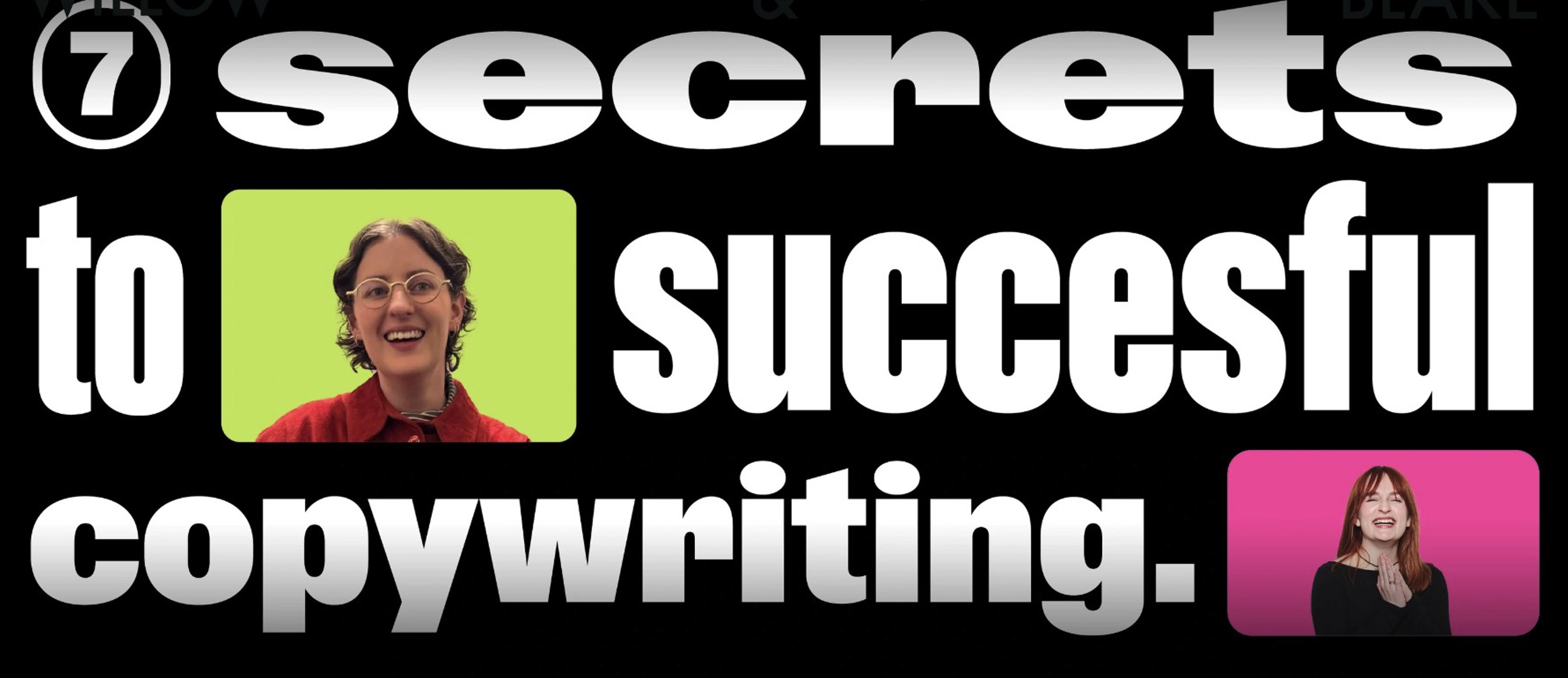 Willow & Blake to Reveal 7 Copywriting Secrets in Exclusive Free Webinar Next Wed, March 26th